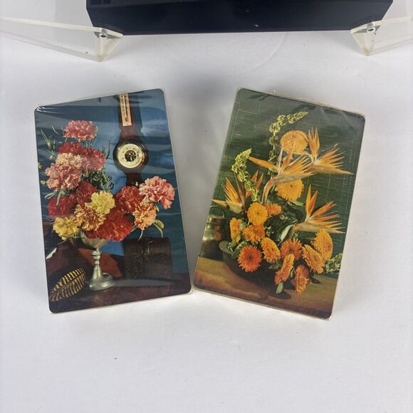 Stardust Nu-Vue Sealed Playing Cards Double Deck in Case Flowers - Picture 3 of 9